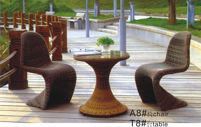 OUTDOOR CHAIR + TABLE SET 3